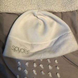 Spyder white beanie
